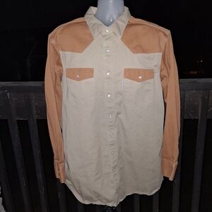 CARHARTT  Heavy Duty Long Sleeve Pearl Snap Work Shirt Size 2XL Tall